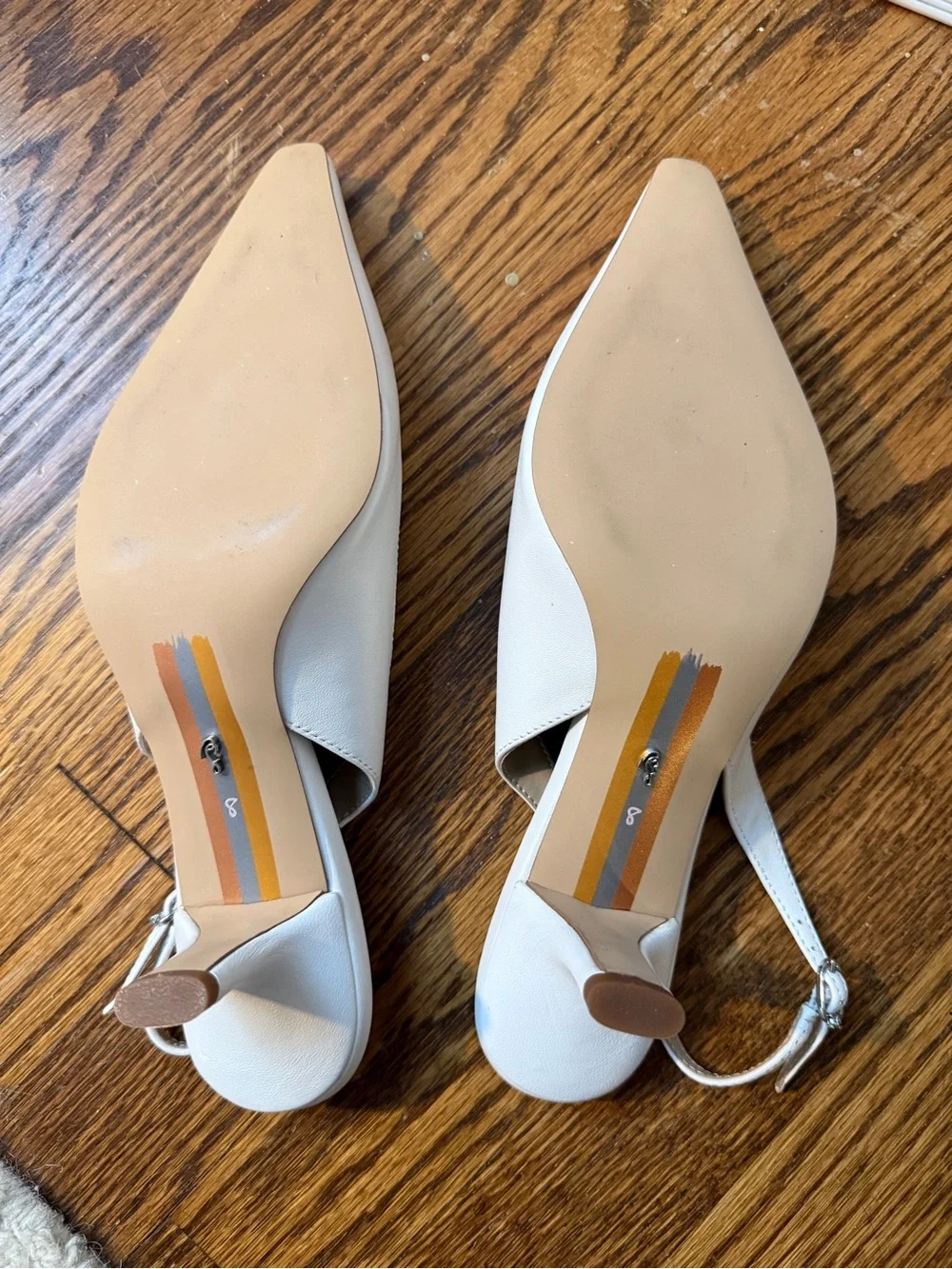 NWT Sam Edelman Bianka Slingback Pump, Bright White Leather, Size 8